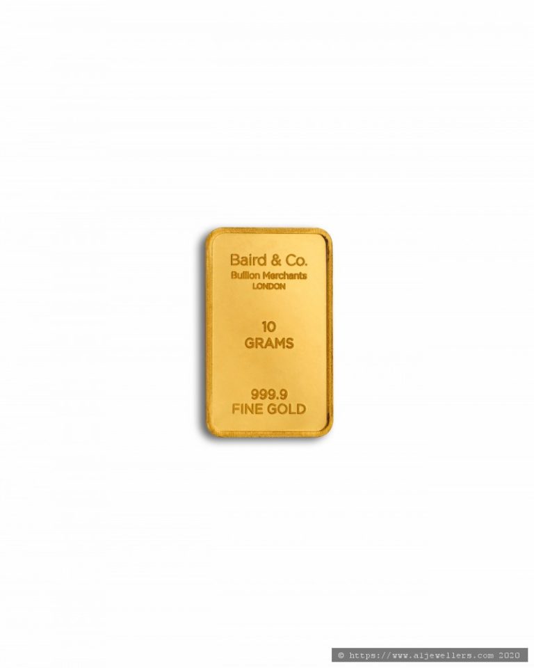 10g Baird & Co 999.9 Fine Gold Bar Minted - Bullion & Storage